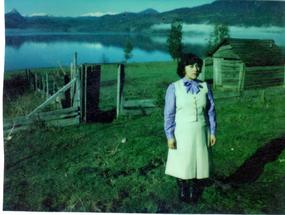 Ida Melania Panguilef en el Lago Maihue