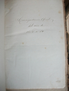 Correspondencia oficial del año 1858