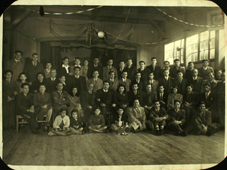 Encuentro de sociedades de socorros mutuos, 1911, Barrio Yungay, Santiago.