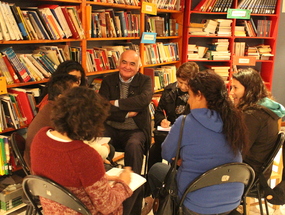 Diálogo grupal en la biblioteca de Combarbalá. Año 2014.