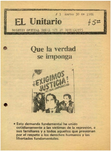 "El Unitario", edición Nº 3