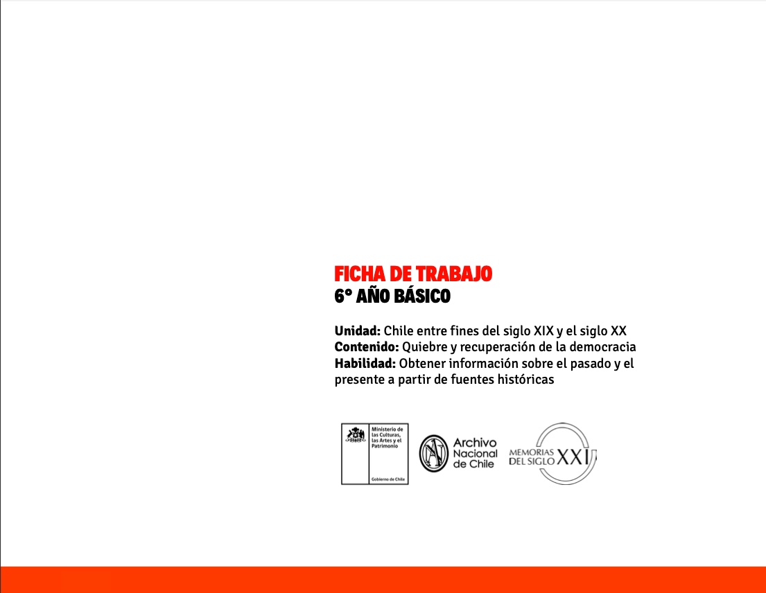 Cuadernillo de trabajo para estudiantes: Quiebre y recuperación de la democracia Cuadernillo de trabajo para estudiantes: Quiebre y recuperación de la democracia