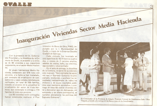 Inauguración de viviendas en Ovalle Inauguración de viviendas en Ovalle