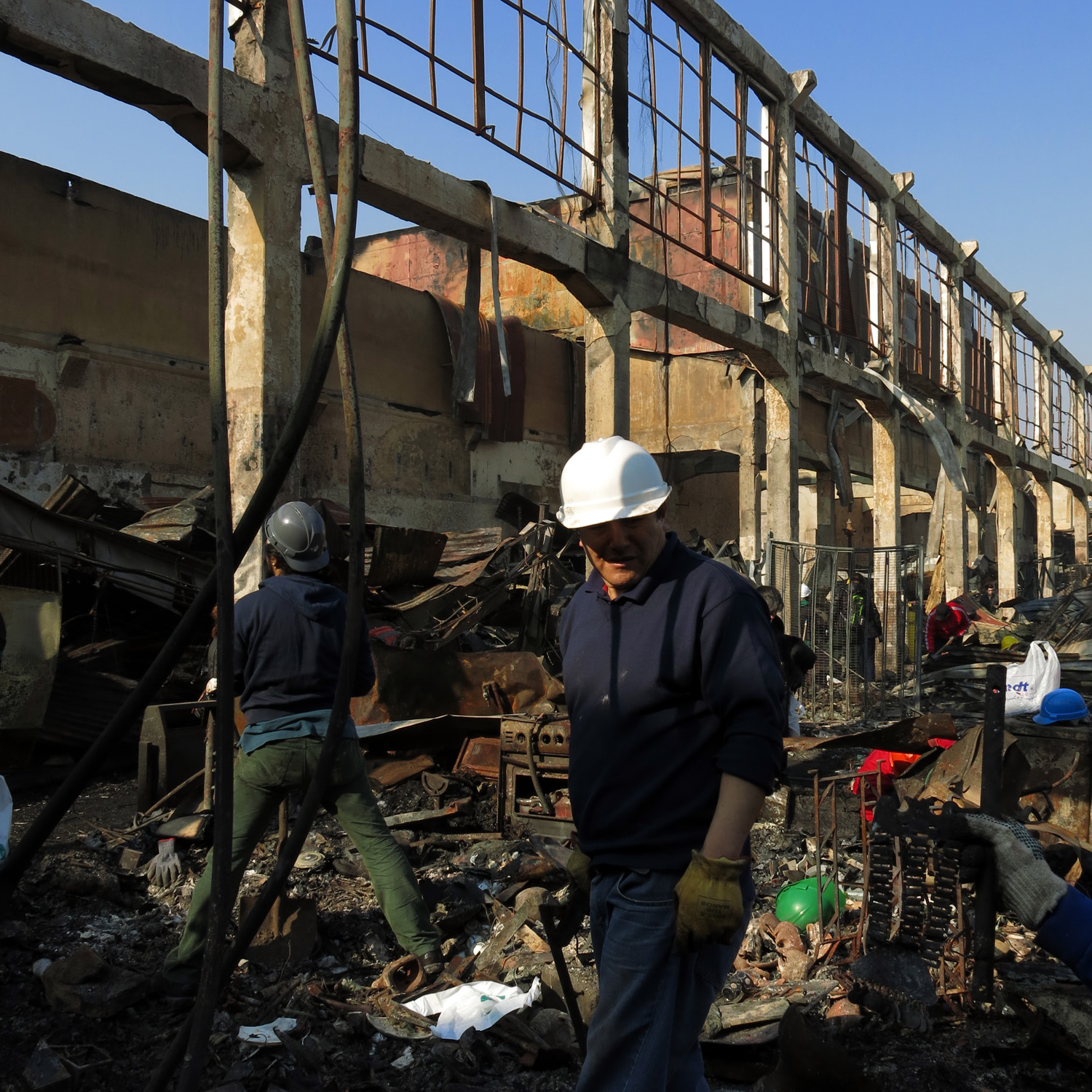 Día después del incendio del Mercado Modelo Día después del incendio del Mercado Modelo