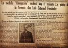 Entrega de medalla Abnegación a teniente Luis Ostornol Fernández