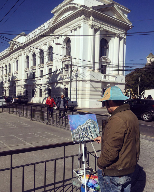 Pintando la biblioteca Santiago Severin