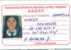 Defensa del club femenino deportivo Llayllay