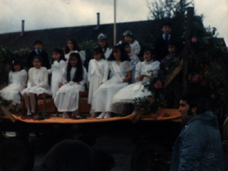 Carruaje alegórico aniversario colegio Correntoso