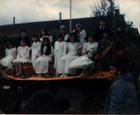 Carruaje alegórico aniversario colegio Correntoso