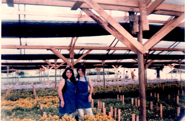 Roxana y Nayade en el vivero