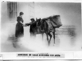 Vendedor ambulante de la época