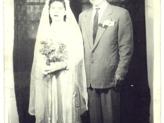 Matrimonio con vestido de seda