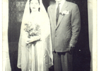 Matrimonio con vestido de seda