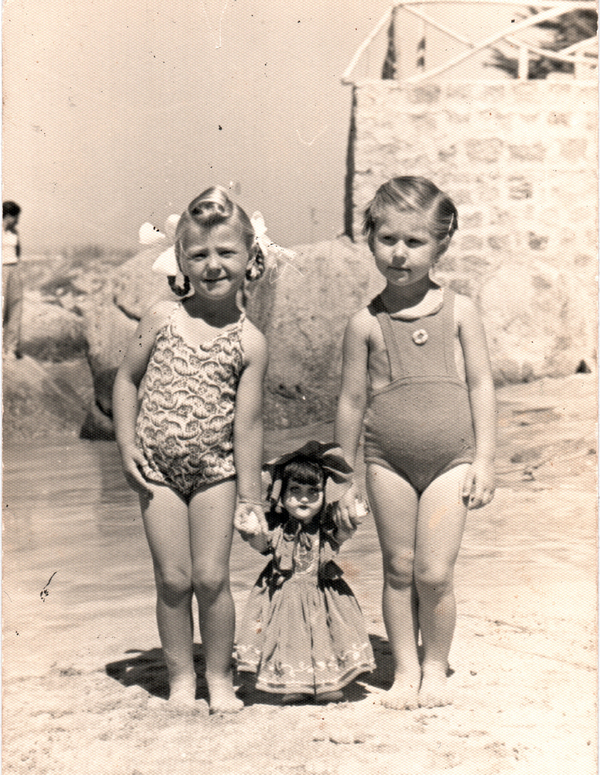 Posando en la playa