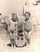 Posando en la playa