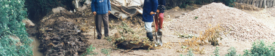 Estudiando el terreno para alcantarillado
