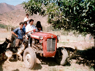 En el tractor