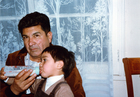 Mi padre con mi hijo Hernán