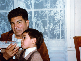 Mi padre con mi hijo Hernán