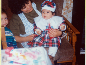 Jocelyn con su abuela Digna Martínez