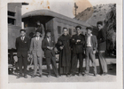 Conociendo el tren en La Calera con el padre Gustavo