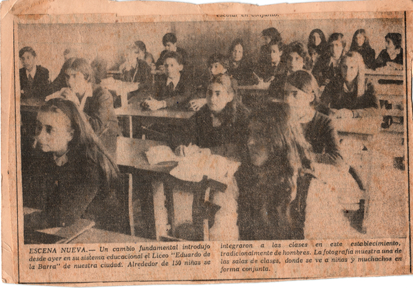 Generación mixta liceo Eduardo de la Barra