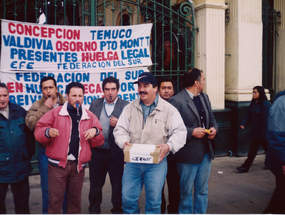 Primera protesta en democracia