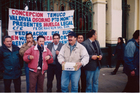 Primera protesta en democracia