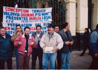 Primera protesta en democracia