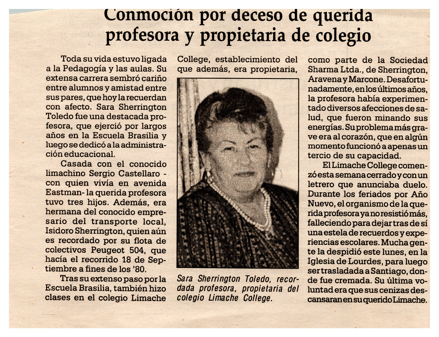 Destacada Docente Limachina Destacada Docente Limachina