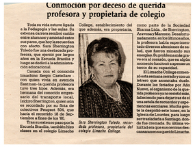 Destacada Docente Limachina