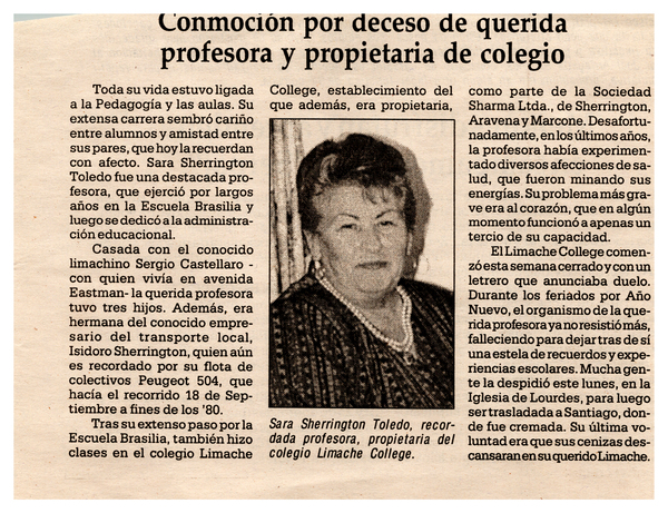 Destacada Docente Limachina