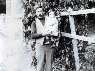 Mi abuelo con la tía Julia Quezada