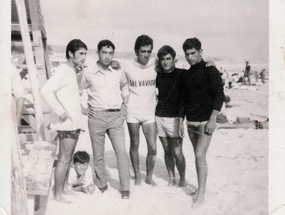 En la playa