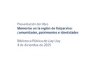 Lanzamiento del libro "Memorias en la región de Valparaíso"