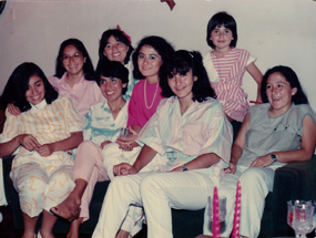 Lida García Quintana con sus sobrinas