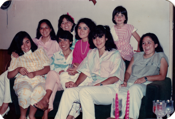 Lida García Quintana con sus sobrinas