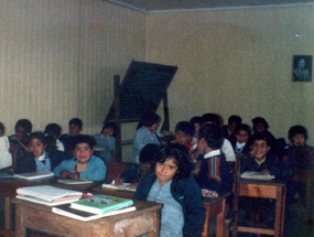 Sala de clases de la Escuela Rural Pitreño