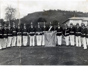 Desfile con estandarte