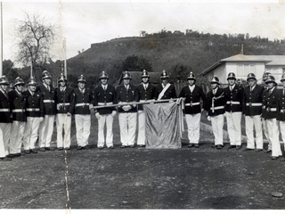 Desfile con estandarte