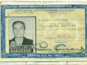 Cédula de Identidad de Luis Cereceda