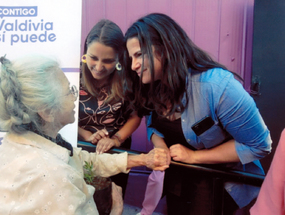 Con la ministra de la mujer y la alcaldesa