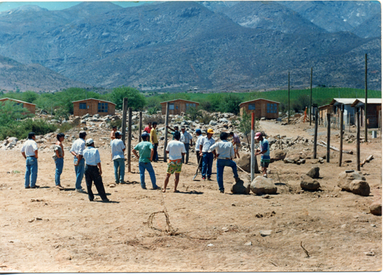 Construcción de la primera sede social Construcción de la primera sede social