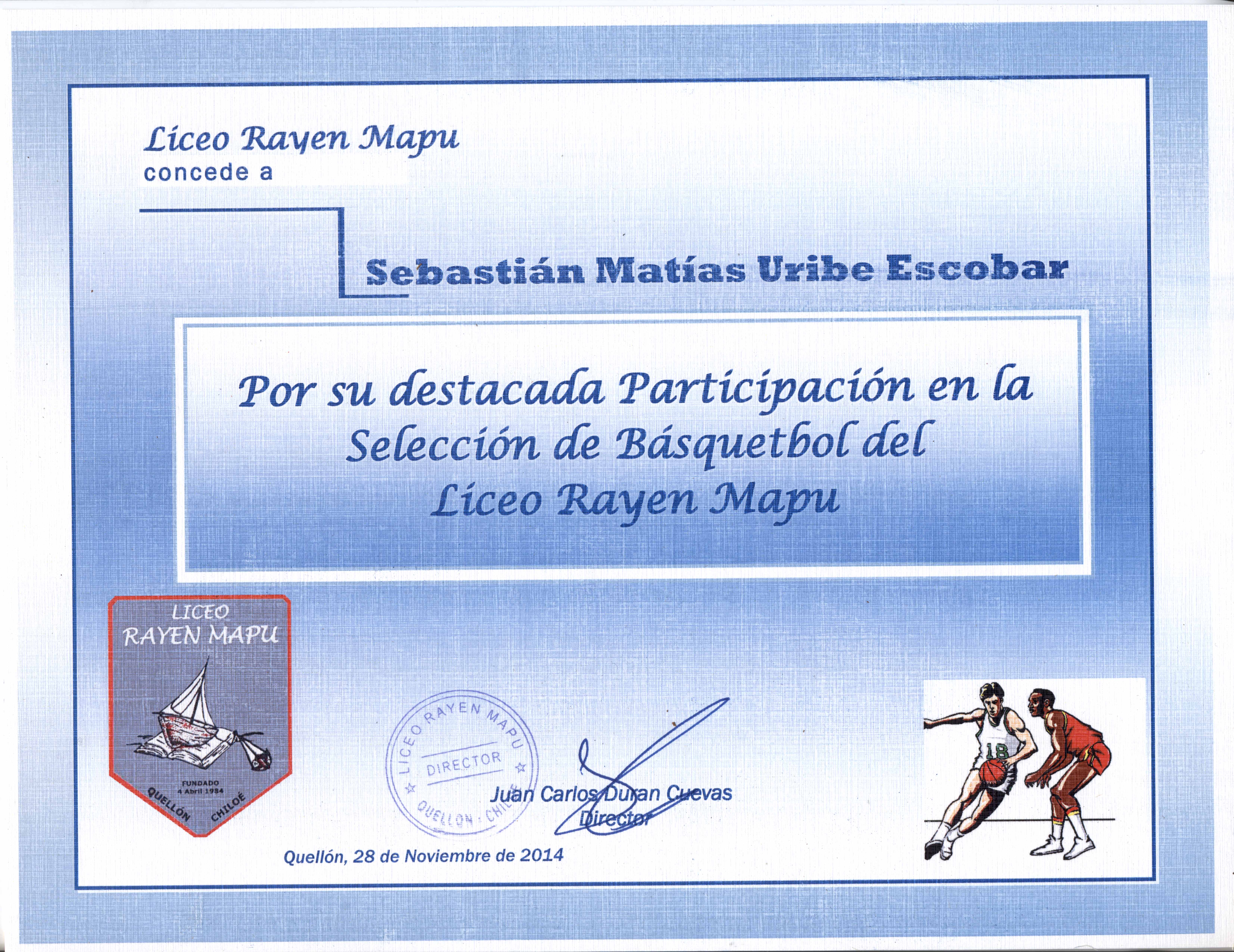 Reconocimiento a basquetbolista Reconocimiento a basquetbolista