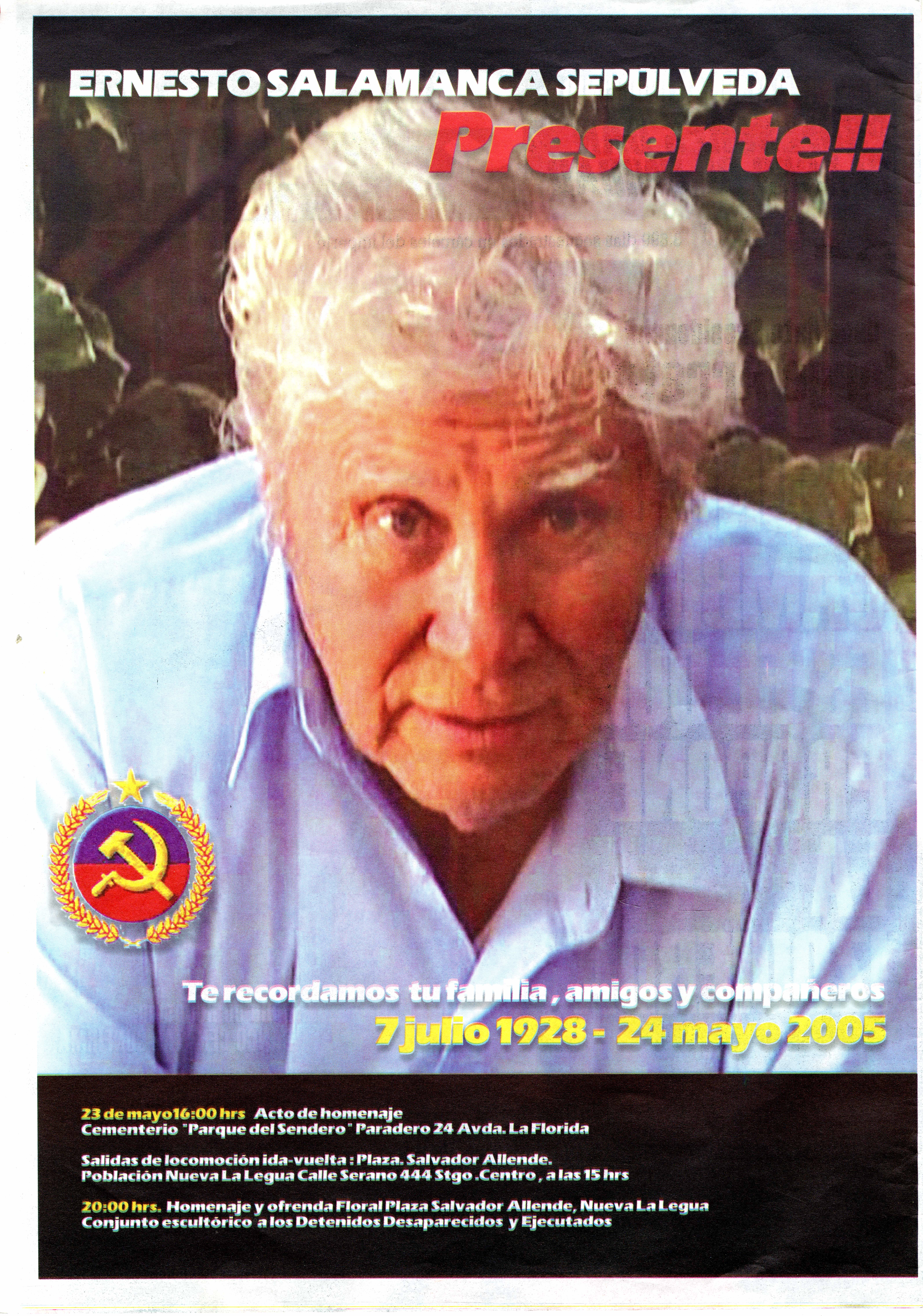 Homenaje a Ernesto Salamanca Sepúlveda Homenaje a Ernesto Salamanca Sepúlveda