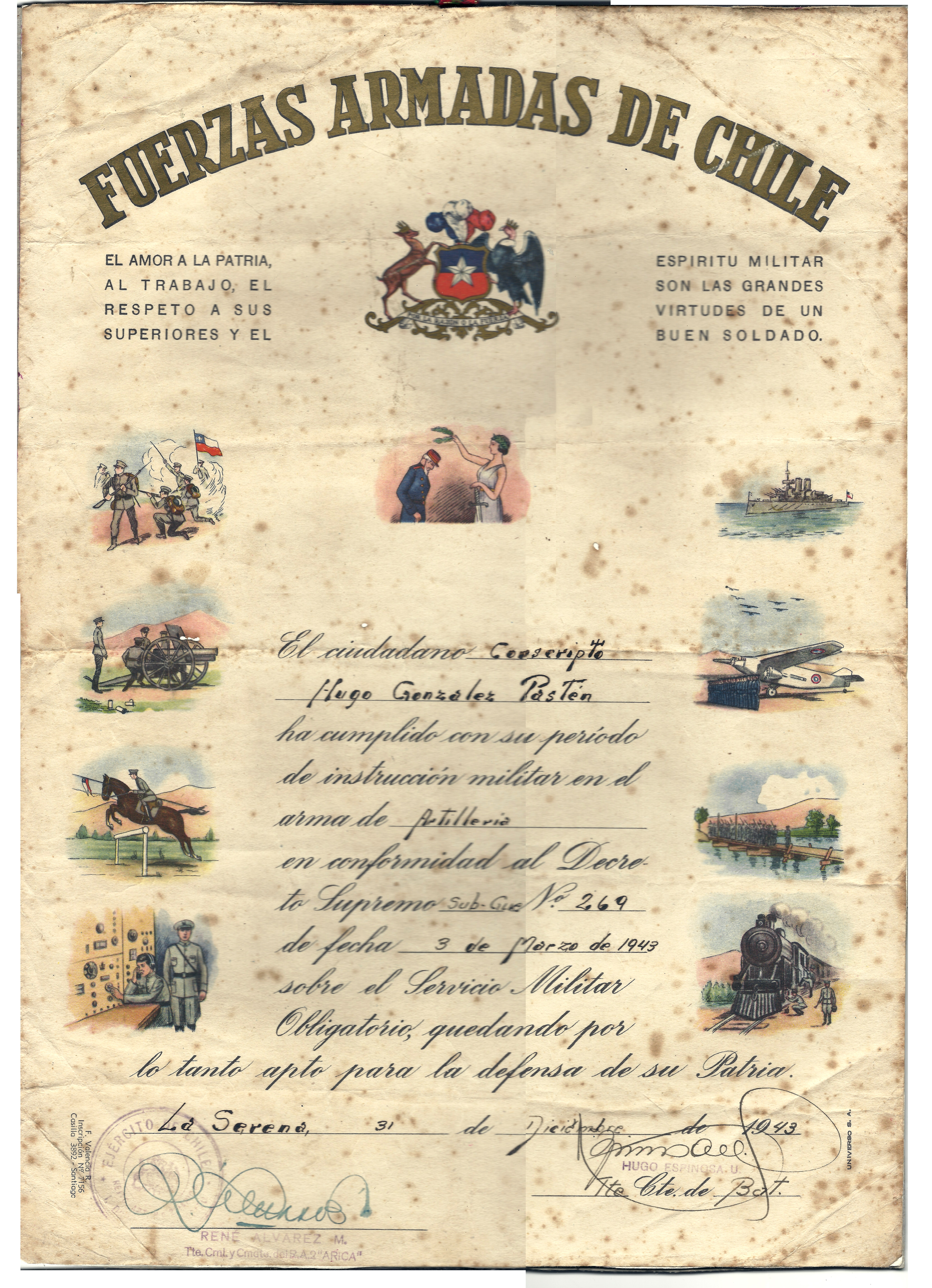 Diploma de instrucción militar Diploma de instrucción militar