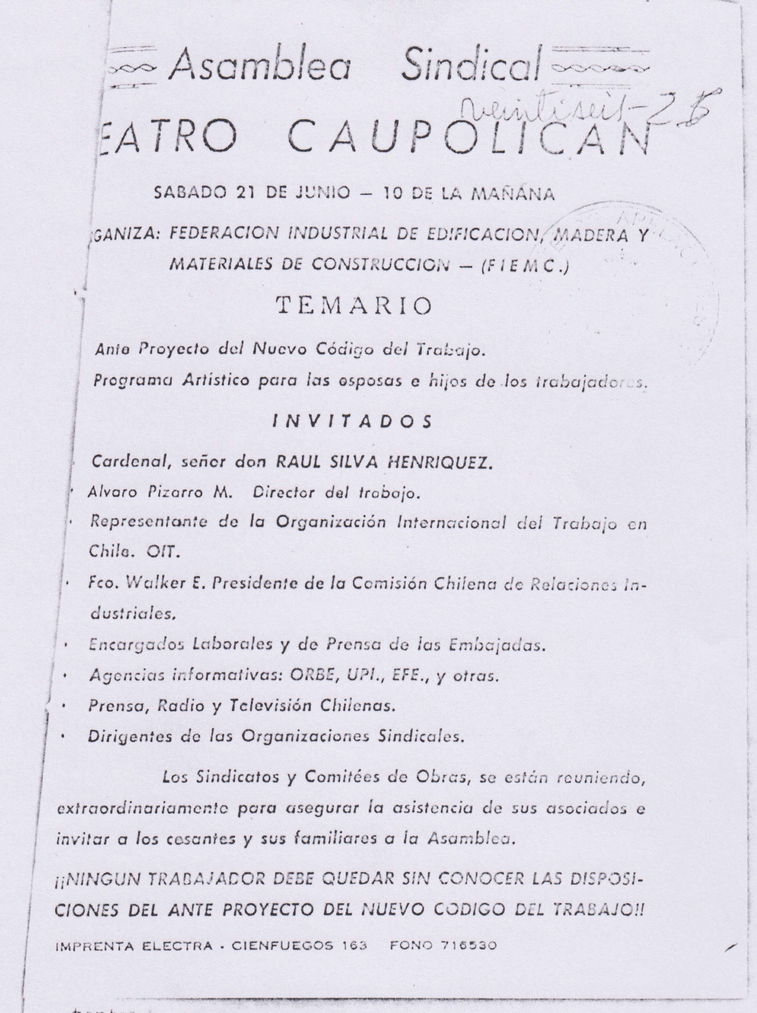 "Caupolicanazo de la construcción" "Caupolicanazo de la construcción"