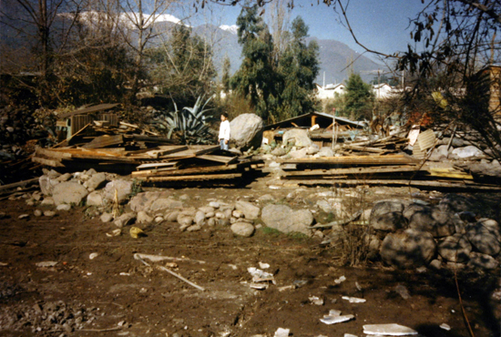 El desborde del río Mapocho El desborde del río Mapocho