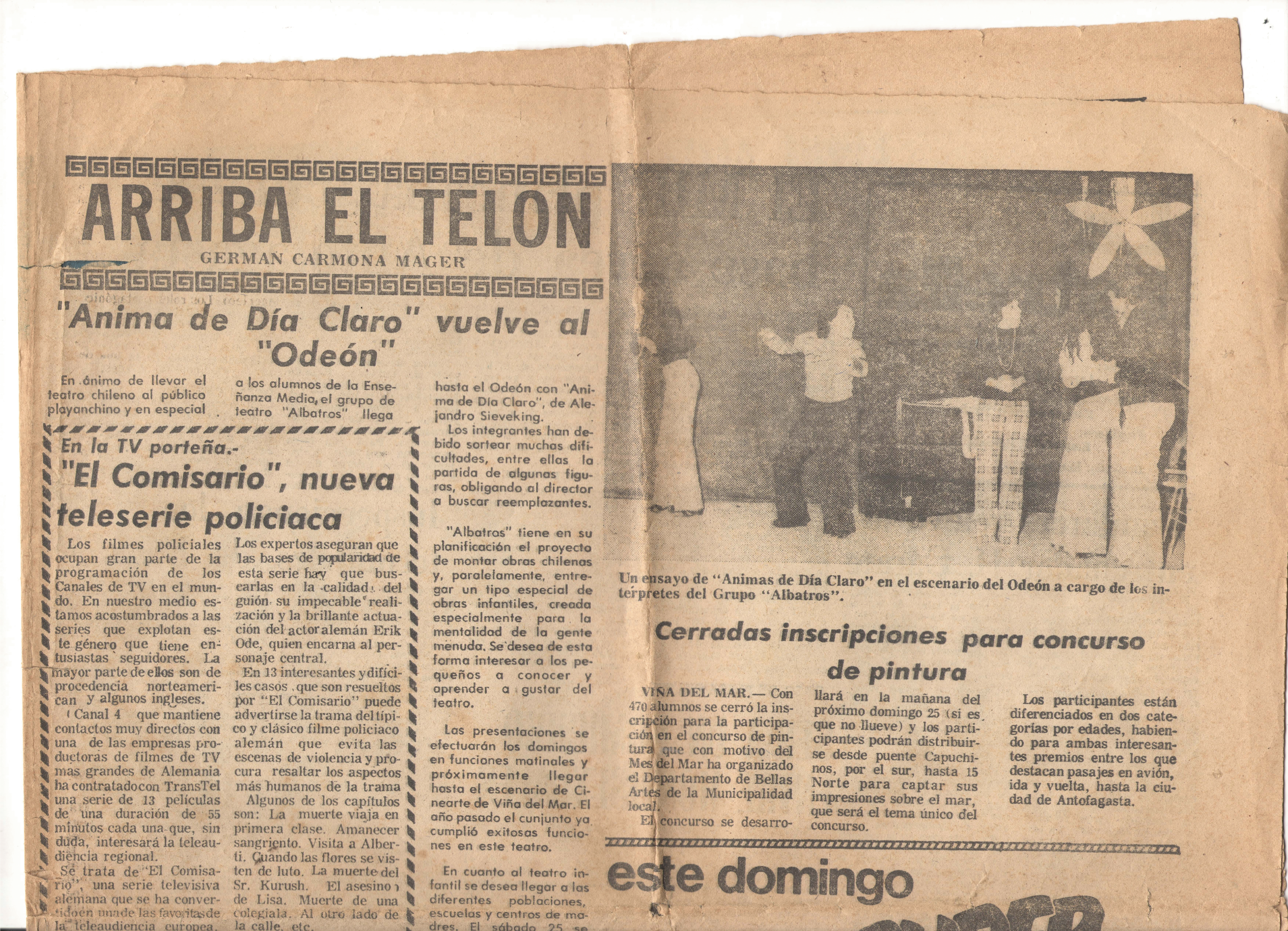 Arriba el telón Arriba el telón